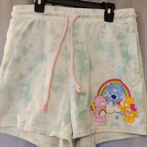 Women's Tie-Dye Shorts with Cartoon Print